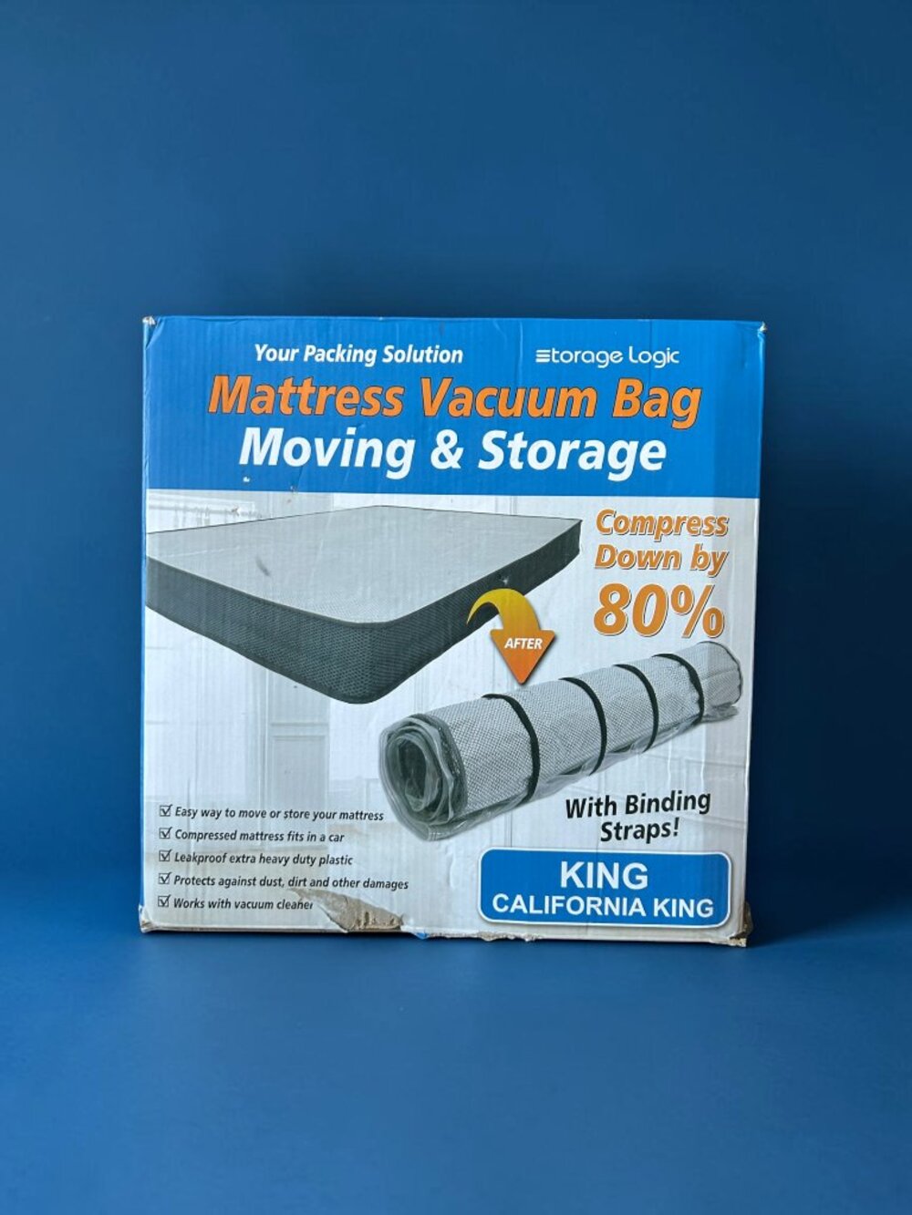 King/Cal-King Foam Mattress Vacuum Bag for Moving, Storage, Vacuum Seal Mattress